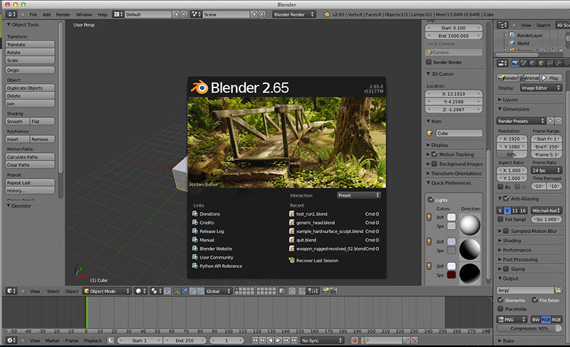blender操作画面